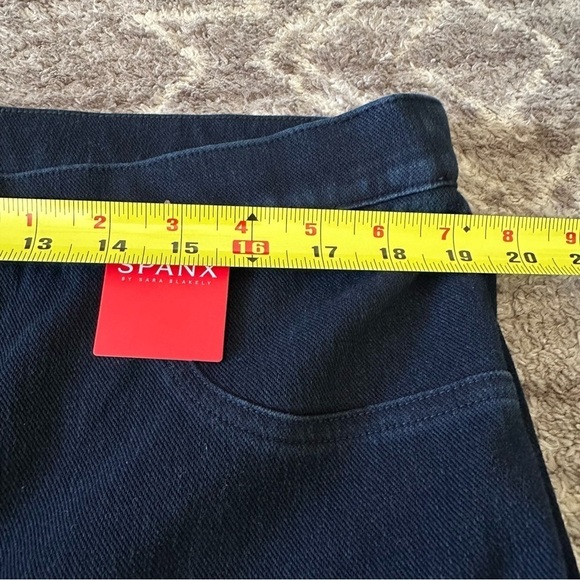 NWT Spanx Cropped High Rise Jean-ish Leggings Twilight Blue Rinse 3X - Picture 7 of 10